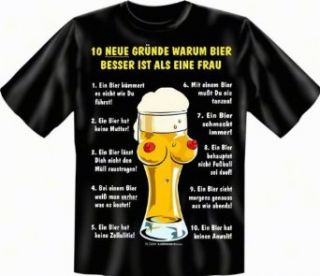 Fun T Shirt 10 Gründe, warum Bier besser ist als eine Frau 