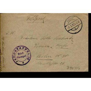 Fpbrief 1917 m. Jagdstaffel 12 Rundstempel geschrieben v. Ltn. schulte