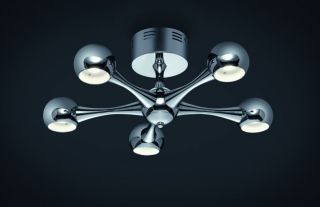 LED Deckenleuchte Design Deckenlampe Chrom Deckenstrahler Lampen