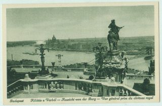 AK 49 Budapest, Aussicht von der Burg, Donau 1927