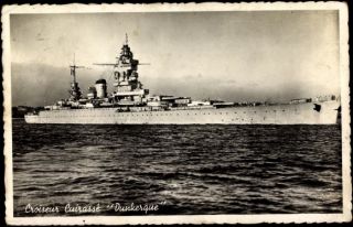 Ak Kriegsschiffe Frankreich,Croiseur Cuirassé Dunkerque