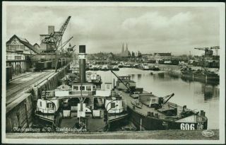 Regensburg   Schiff   Hafen