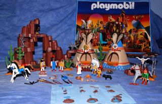 Playmobil 3870 Western Indianer Lager / Dorf OVP m. Anleitung
