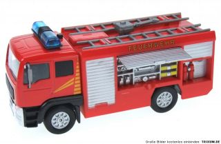 Modellauto Feuerwehr 15cm Einsatzfahrzeug Feuerwehrauto mit Sirene