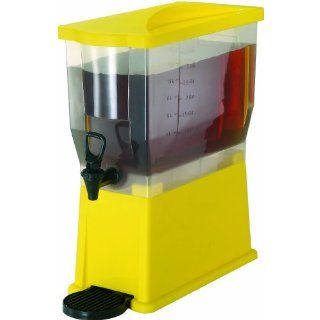 Saftdispenser PP gelb 14 ltr. mit Zapfhahn und Abtropfschale 