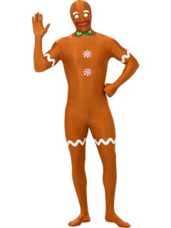 Lebkuchenmann zweite Haut Kostüm Stretchanzug Shrek Weihnachten Gr M
