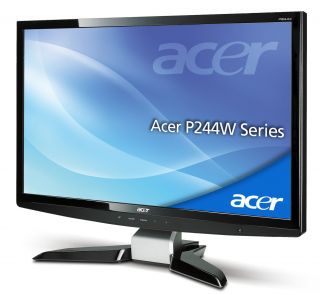 Acer P244W 61 cm (24 Zoll) LCD Full HD Monitor   Schwarz