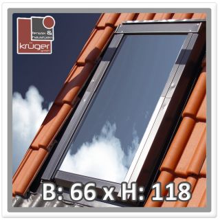 Kunststoff Dachfenster, 66x118, alle Größen lieferbar 