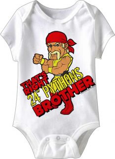 Hulk Hogan 24 inch Pythons White Baby Toddler Romper Onesie New