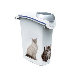 Curver 197527 Petlife Katzenstreu Behälter 23 l, Katzendruck, weiß