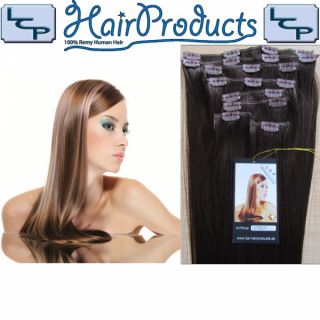 CLIP IN EXTENSIONS BRAUN 100% KANEKALON HAARVERLÄNGE