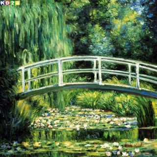 CLAUDE MONET BRÜCKE ÜBER`N SEEROSENTEICH g70029 80x80cm