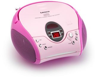 Kinder Stereoanlage pink tragbar CD Player Radio Kinderanlage rosa