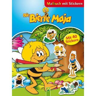 Maja   Malbuch mit Stickern Mit 40 Stickern . Bücher