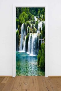 TF88 Wasserfall Türfolie Türposter Türtapete Glasdecor Tür Poster