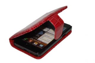 Handy Tasche Case Croco book fuer Samsung Galaxy S2 i9100 Handytasche