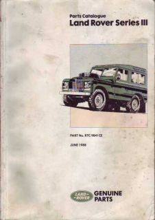 Land Rover Series Serie 3 III Ersatzteil Teile Katalog