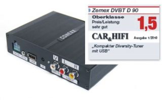 ZEMEX DVBTD90 DVB T Tuner USB EPG DIVX AVI Audi VW BMW