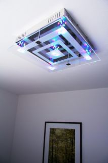 Design Lampe LED Farbwechsel Fernbedienung Deckenlampe Deckenleuchte