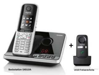 Gigaset SX810A ISDN AB+L410 Festnetz Telefon Freisprechclip schnurlos
