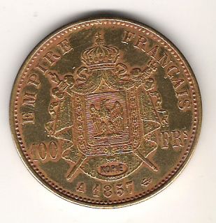 100 Francs Frankreich 1857 A Paris Napoleon III France Kopie copy