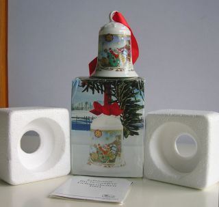 Hutschenreuther Porzellan Weihnachtsglocke 1991 in OVP 7 cm Ole Winter