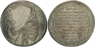 C922 Sachsen 1 Taler 1691 Auf seinen Tod Johann Georg III.