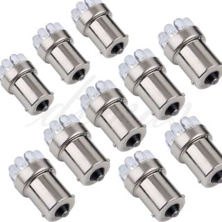 10xAuto KFZ Weiß Lampe 1156 BA15S P21W 9LED Bremslicht Standlicht