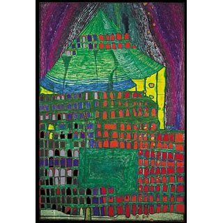 Kunstkarte Friedensreich Hundertwasser Die tausend Fenster 11 x 16