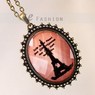 Eiffelturm Anhänger Retro Damen Lange Kette necklace NEU 101 0372