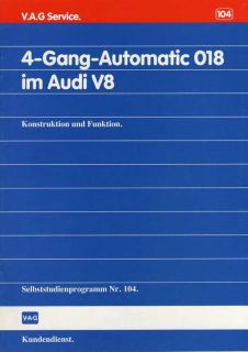 SSP 104 AUDI V8 4 Gang Automatic 018 Studienhandbuch