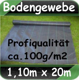 BÄNDCHENGEWEBE 1,1m x 20m 100g/m² Kiesbeet Unkrautfolie Gartenweg