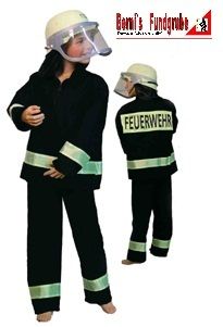 Kinder Feuerwehranzug Kostüm Feuerwehr Gr.104