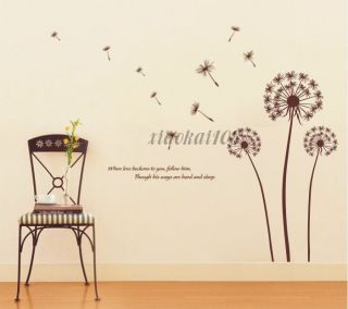 Dandelion fly DIY Removable Wall Art Deco Decal Sticker Wall Paper #42