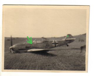 Top Flugzeug Foto Abgesturzte Me 109 Staffelabzeichen Kennung