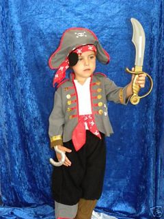 Pirat~Piratenkostüm~Freibeuter~tolles Kostüm Gr.116 128