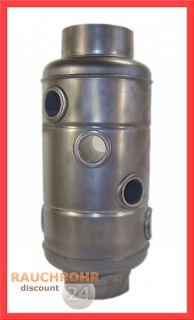 Rauchgaskühler 120 mm Stahlblank silber Warmlufttauscher