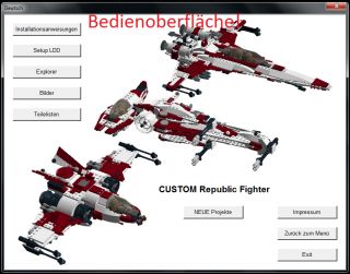 Bauanl. Republic Fighter™ aus LEGO® für Star Wars. 7676, 9497
