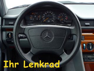LEDER LENKRAD MERCEDES W124 W140 W210 W202 AZZURRO Look