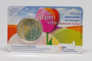 Niederlande 5 Euro Tulpe 2012 Stgl. in Coincard