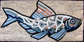 Mosaik Fisch Badfliesen Mosaikmuster Fliesenbild Fries