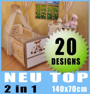 Kinderbett, Juniorbe 140x70 inkl.komplette Bettwäsche Set nr. 2 T5