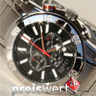 Uhr Chrono No Limits Black Silver ES101681001 NEU UVP 139 €