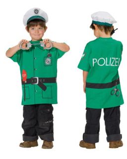  Kostuem T Shirt Beruf Polizist Polizei Gr 140 Karneval Berufskostuem