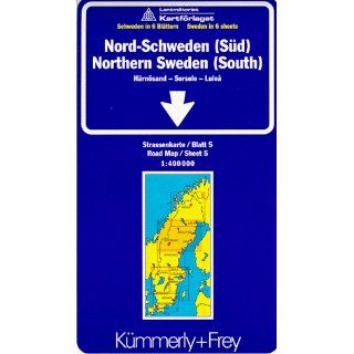 Kümmerly & Frey Karten, Nord Schweden (Süd) Östersund   Umea