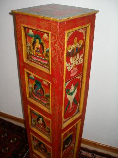 Antiker Tibet Schrank Schrein Säule H 121cm