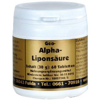 Geo Alpha Liponsäure Tabletten à 100 mg Alpha Liponsäure, 60 Stück