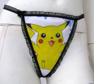 Pokemon Thong Panties Lingerie S L G string dancer Pikachu Kawaii