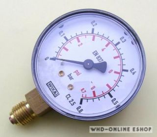 Wika   Druck Manometer 0 bis 0,6bar, G1/4, ø63mm, senkrecht
