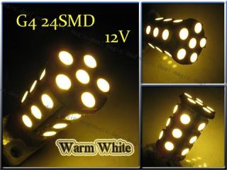 2x G4 power 24 SMD LED 3Chip 5050 Stiftsockel warm Weiß